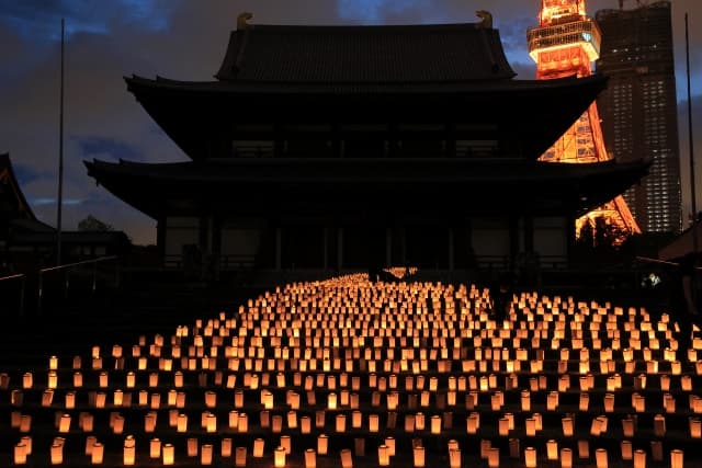 増上寺とキャンドルナイト