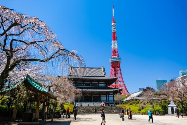 増上寺と東京タワー