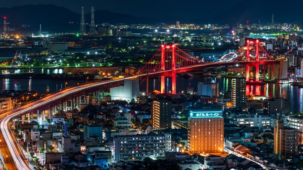 高塔山公園の夜景