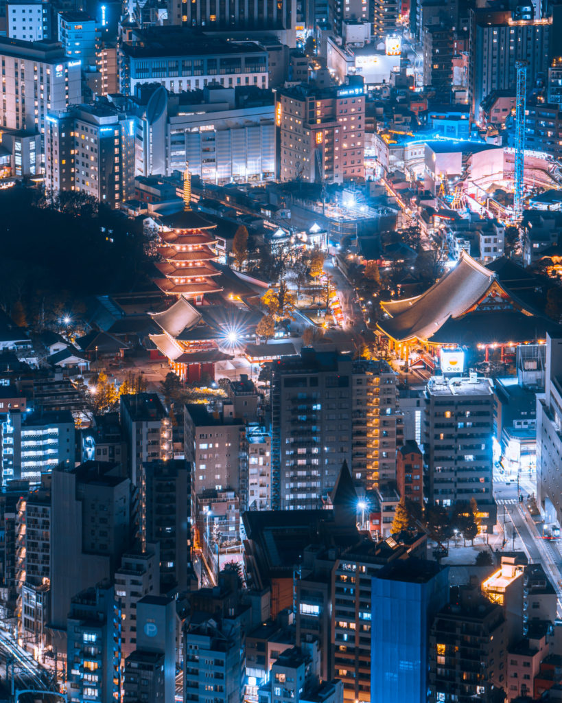 東京スカイツリー展望デッキからの夜景