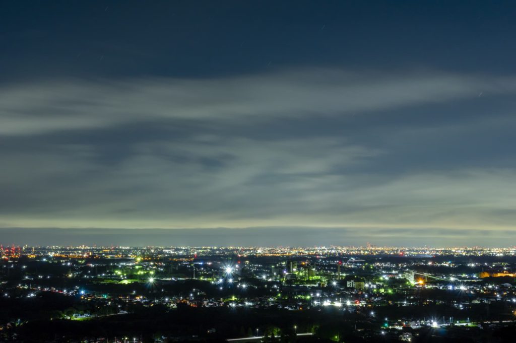 白銀平展望台からの夜景