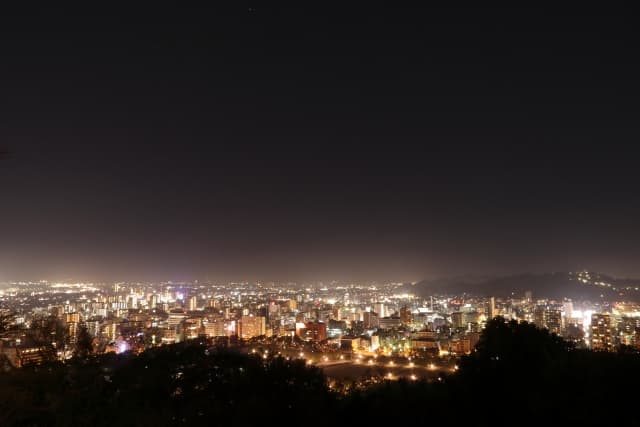松山総合公園からの夜景