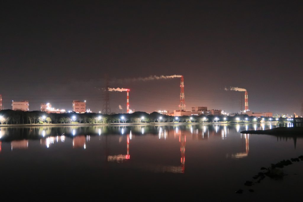 鹿島臨海工業地帯の夜景