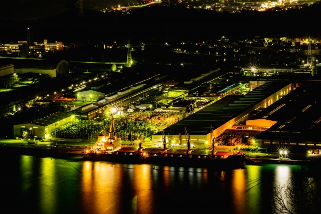 海南市の夜景