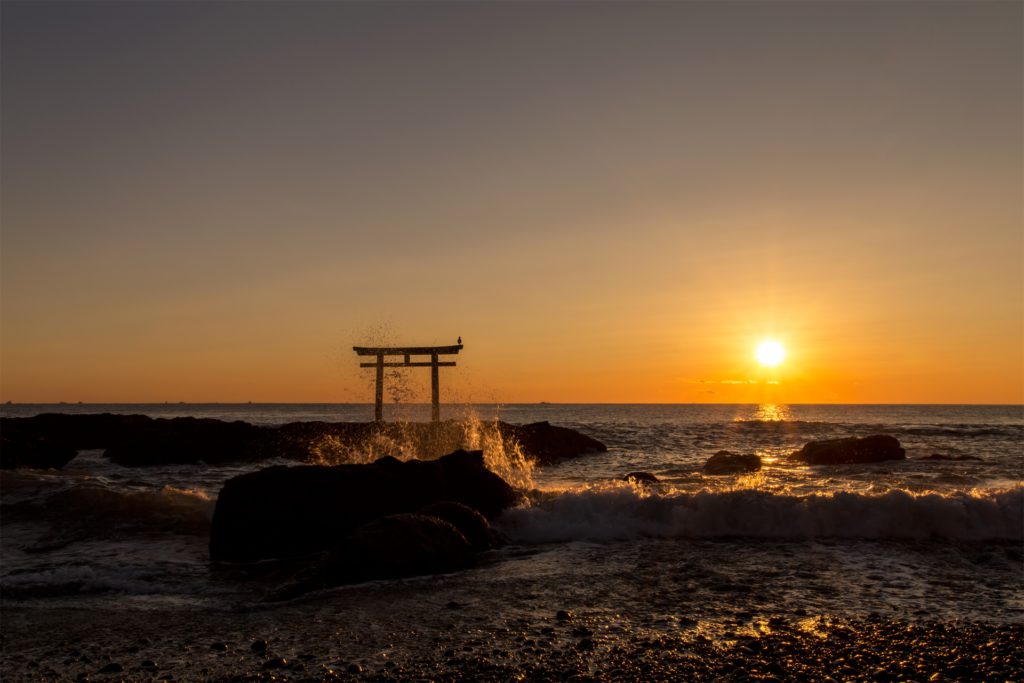 大洗磯前神社の神磯の鳥居