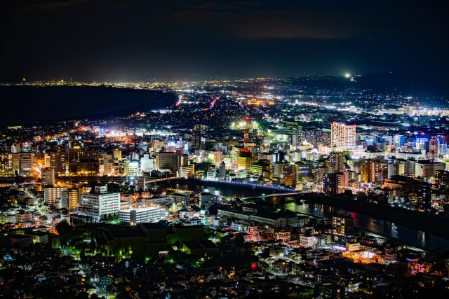 油彩静岡市両替町の雨の夜景 油彩静岡市両替町の雨の夜景 油彩画