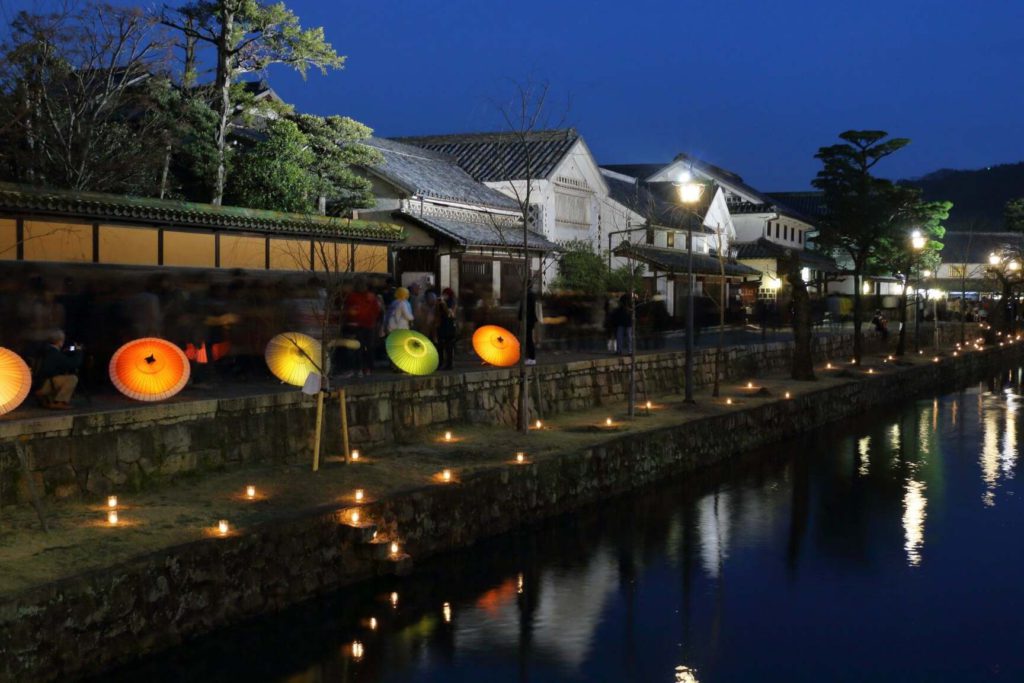倉敷美観地区の夜景