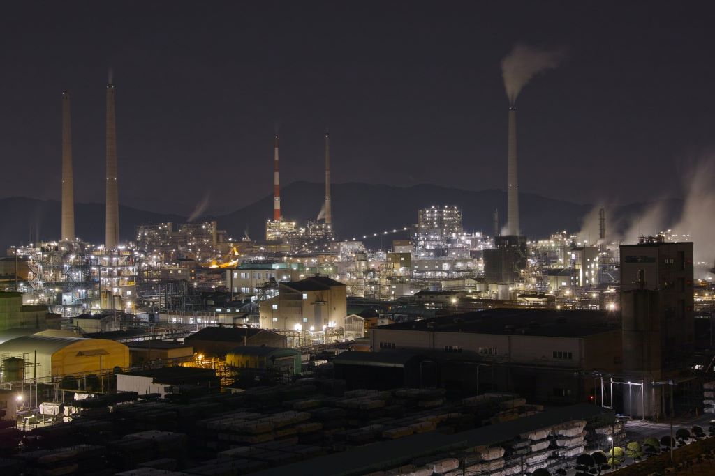 周南大橋から見た周南コンビナートの夜景