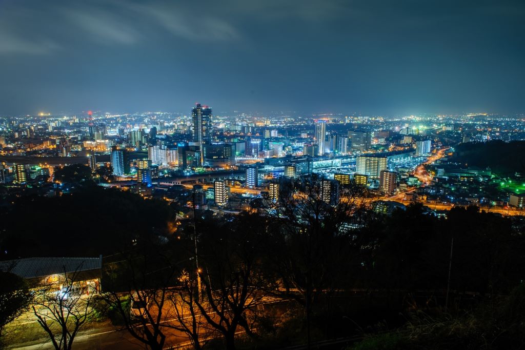 花岡山公園からの夜景