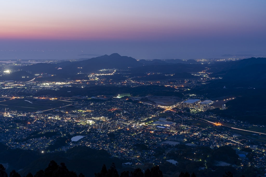 米の山展望台の夜景