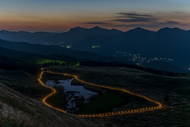 曽爾高原山灯り