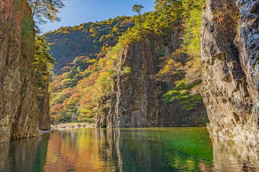 紅葉した三段峡
