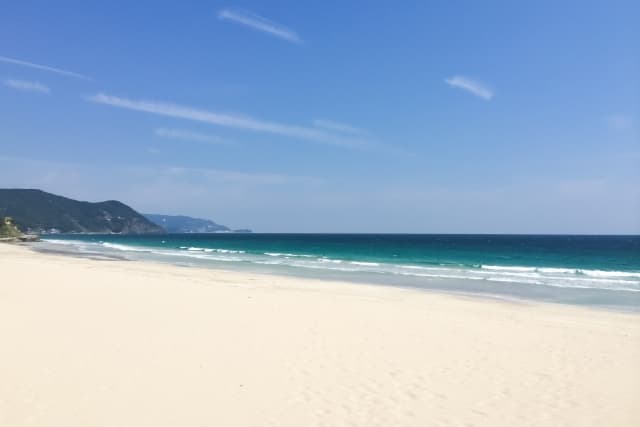 白い砂浜と青い海
