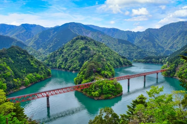 奥大井湖上駅の外景