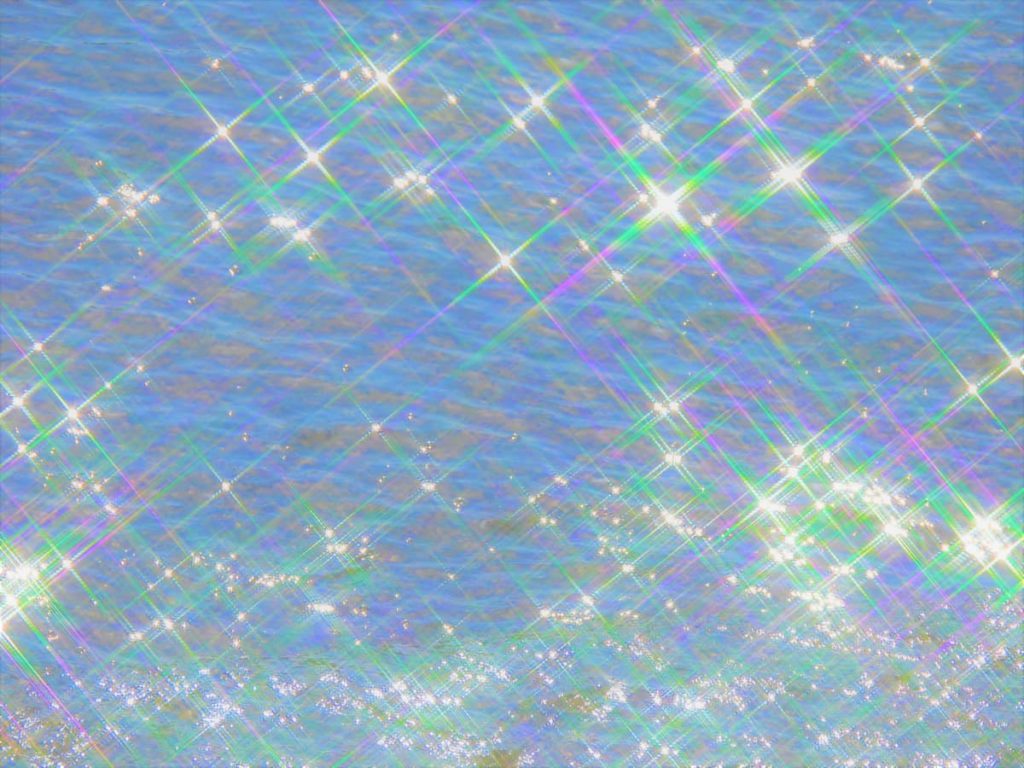クロスフィルターを使用した水面