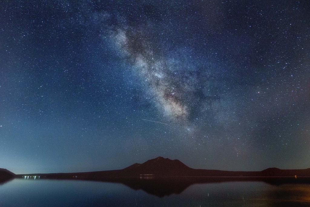 支笏湖の星空