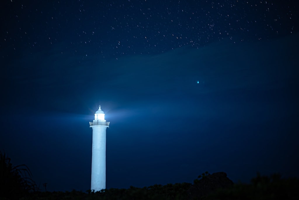 残波岬の星空