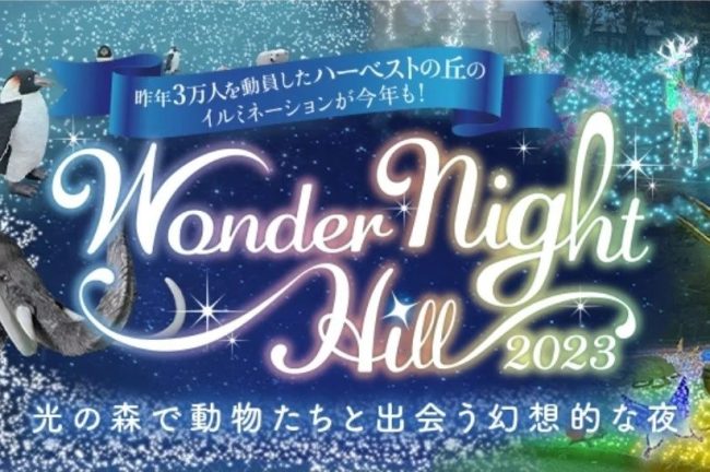 【大阪府】南大阪エリア最大級のイルミネーションイベント ~Wonder Night Hill 2023~ 堺・緑のミュージアム ハーベストの丘